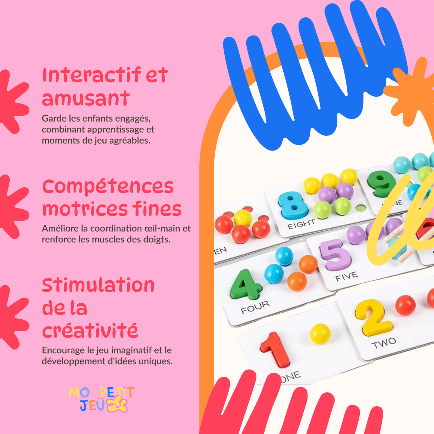 Jouet éducatif préscolaire Montessori (3-6 ans)