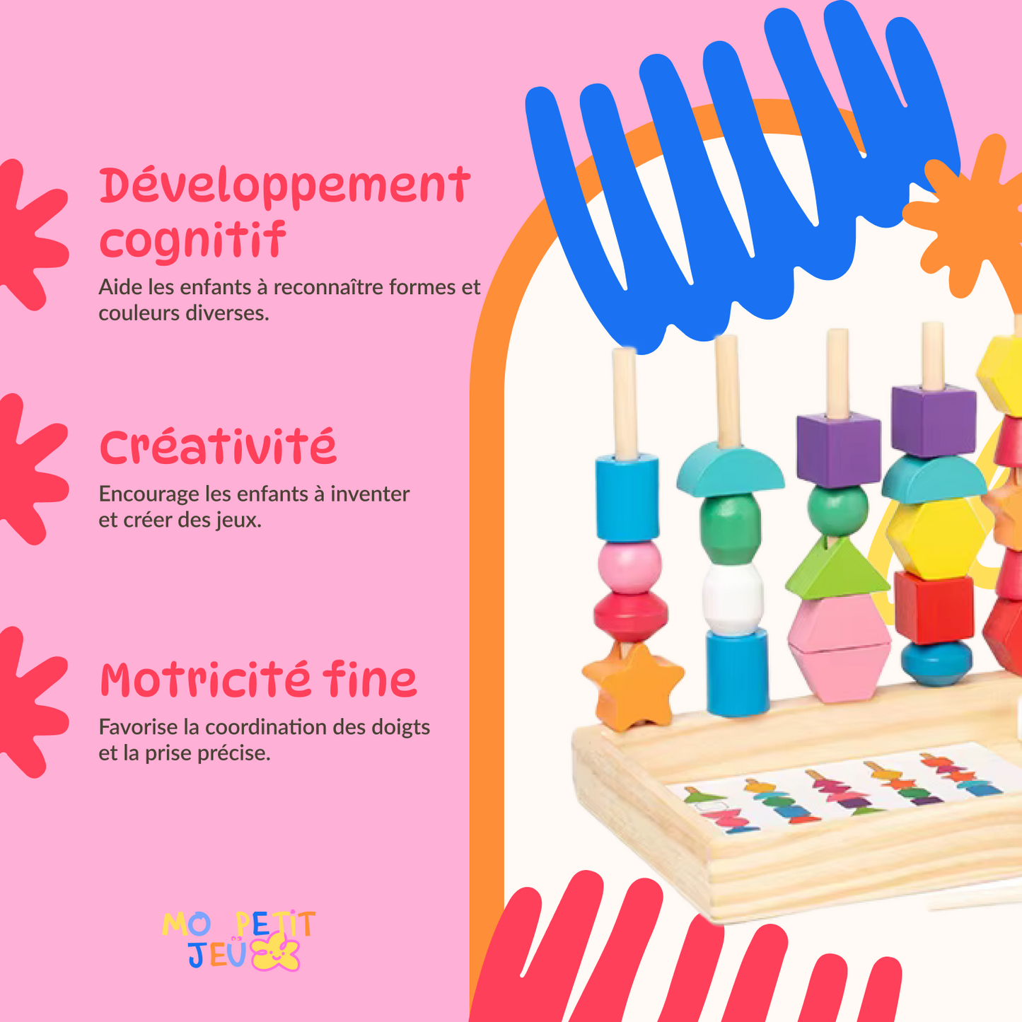 Jouets en bois Montessori [variante] (+18 mois)